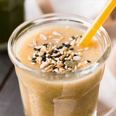 Receta de Smoothie de Chía y mantequilla de Almendras